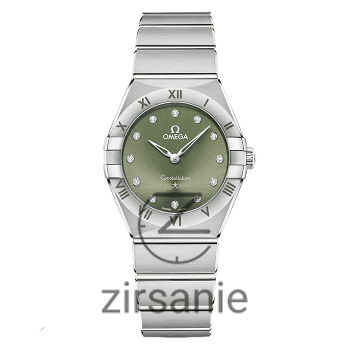 ساعت مچی زنانه امگا کانسلیشن منهتن Omega Constellation Manhattan Silver Green